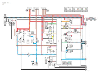 適用於2021年雅馬哈YZ250FX維修參考資料（含英文原文與繁體譯文，含扭矩、電路、故障碼）