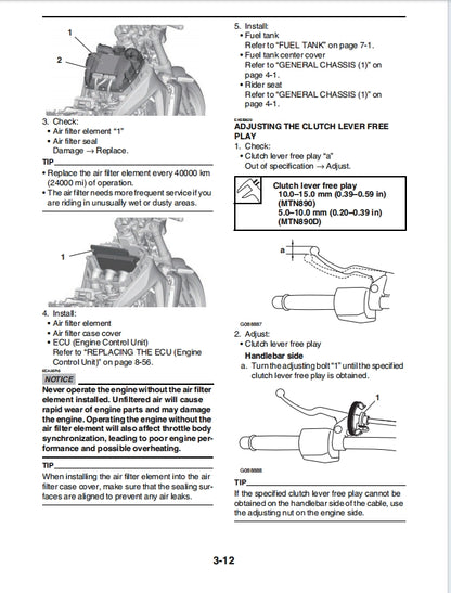 適用於Yamaha 2021 MT-09 MT-09SP MTN890 MTN890D Service Manual 维修資料 英文和简体中文全车线路图故障代码分析扭矩维修DIY工具