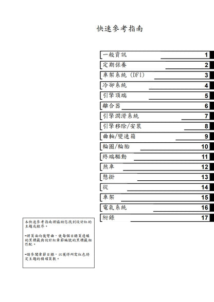 2007川崎z1000維修參考資料（含英文原文與繁體譯文，含扭矩、電路、故障碼）