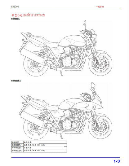 2008本田CB1300維修參考資料（含英文原文與繁體譯文，含扭矩、電路、故障碼）