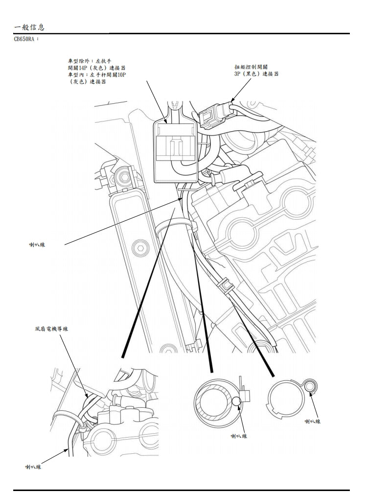 2021-2023年本田CBR650R CB650R維修參考資料（含英文原文與繁體譯文，含扭矩、電路、故障碼）