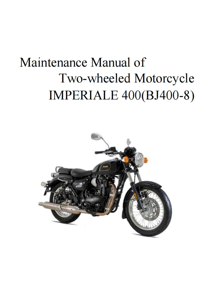 benelli IMPERIALE 400 BJ400-8 service manual 贝纳利帝国400 维修手册简体中文和英文全车线路图故障代码分析扭矩维修DIY工具