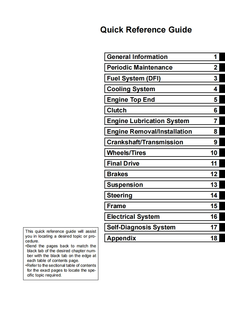適用於2018 kawasaki h2sx service manual Vehicle parts disassembly diagram fault code query vehicle torque data and circuit diagram