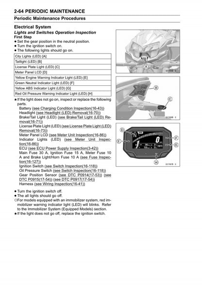 2020 kawasaki ZH2 Service Manual Vehicle parts disassembly diagram fault code query vehicle torque data and circuit diagram