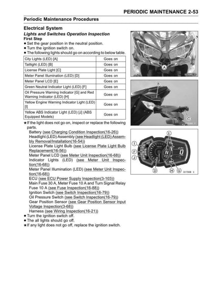 2020-2022 Kawasaki Ninja 400 Service Manual Vehicle parts disassembly diagram fault code query vehicle torque data and circuit diagram