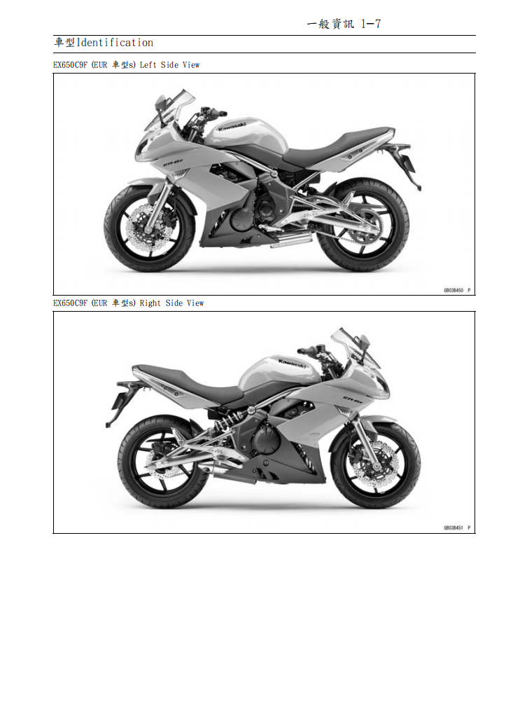 2009 川崎 ninja650R ER6F維修手冊 PDF（英文＋繁體）｜全車拆解圖｜扭力規格｜原廠維修資料與 DIY 保養指南