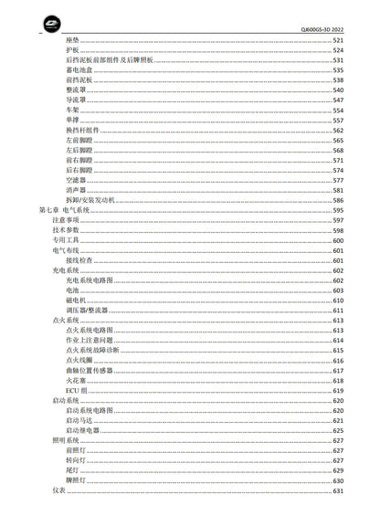 適用於钱江 2022-2023 QJMOTO QJ600GS-3D 赛600维修資料简体中文全车线路图零件扭矩表摩托车DIY维修工具
