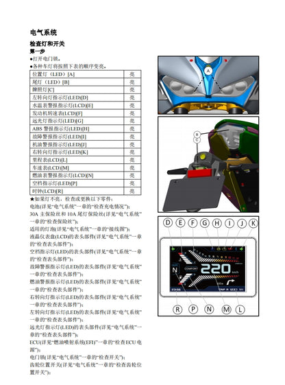 適用於钱江 2022-2023 QJMOTO QJ600GS-3D 赛600维修資料简体中文全车线路图零件扭矩表摩托车DIY维修工具