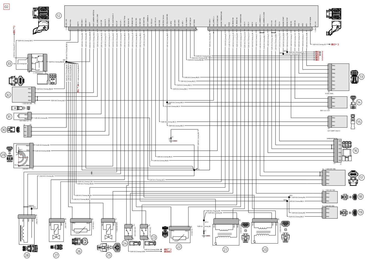 適用於2023 DUCATI DESERT X沙漠X維修參考資料（含英文原文與繁體譯文，含扭矩、電路、故障碼）