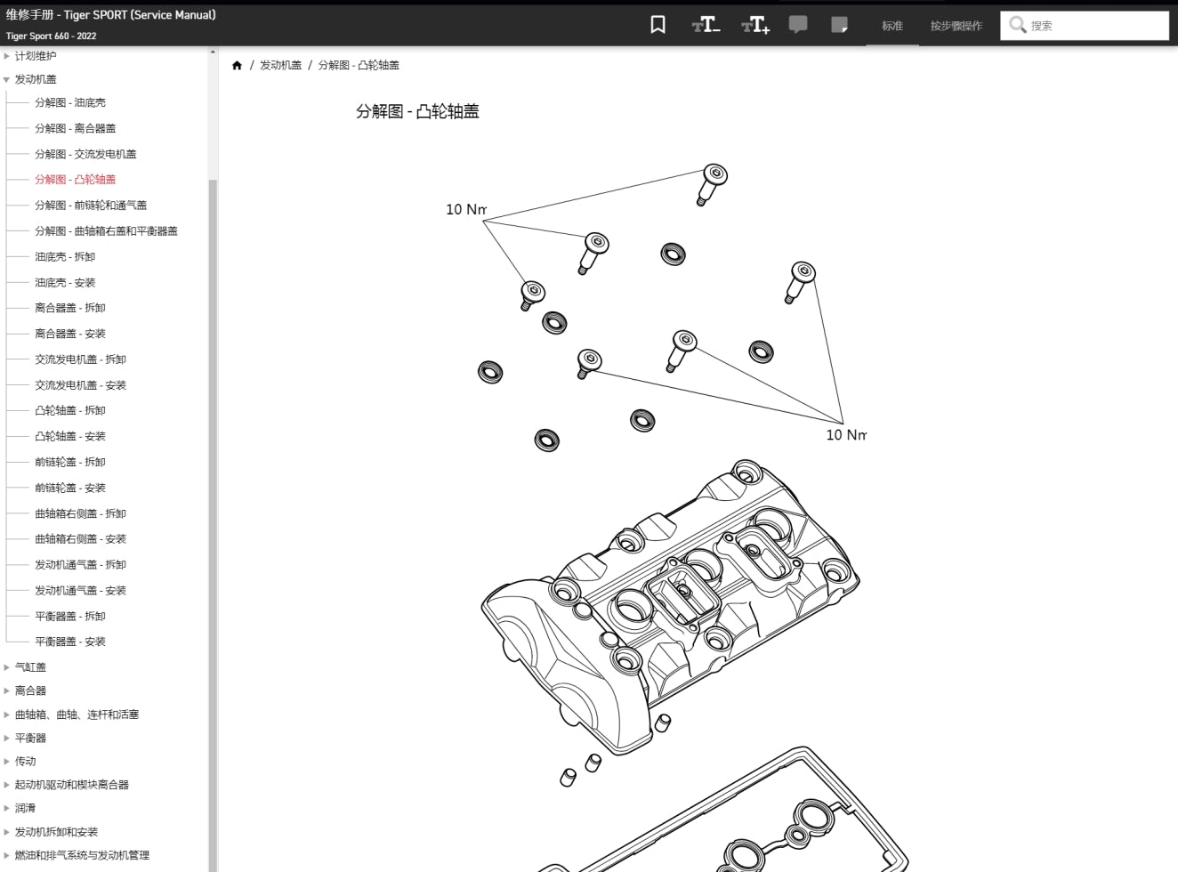 適用於Triumph 2022 Tiger Sport 660 service manual 维修資料简体中文全车线路图故障代码分析扭矩维修DIY工具