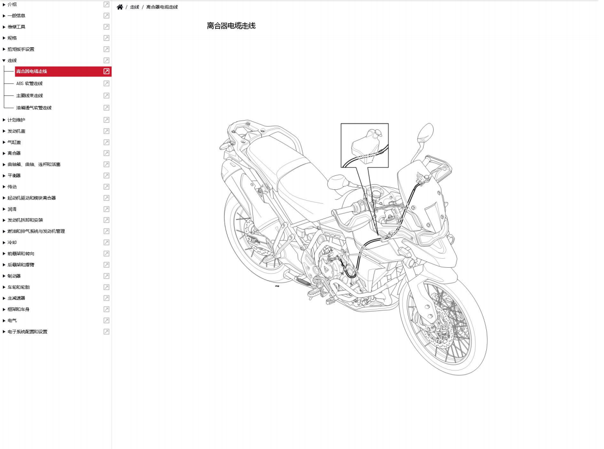 適用於Triumph 2023 Tiger 850 Sport 维修資料全车线路图故障代码分析扭矩维修DIY工具