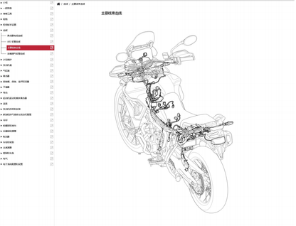 適用於Triumph 2023 Tiger 850 Sport 维修資料全车线路图故障代码分析扭矩维修DIY工具