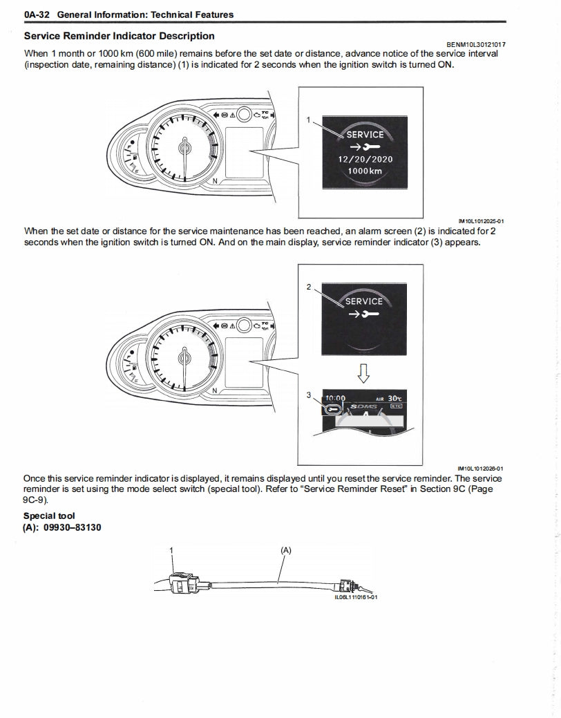 適用於Suzuki 2022 GSX1300R Service Manual Vehicle parts disassembly diagram fault code query vehicle torque data and circuit diagram