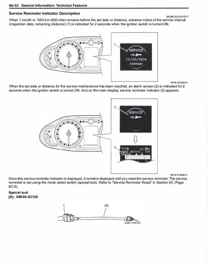 適用於Suzuki 2022 GSX1300R Service Manual Vehicle parts disassembly diagram fault code query vehicle torque data and circuit diagram