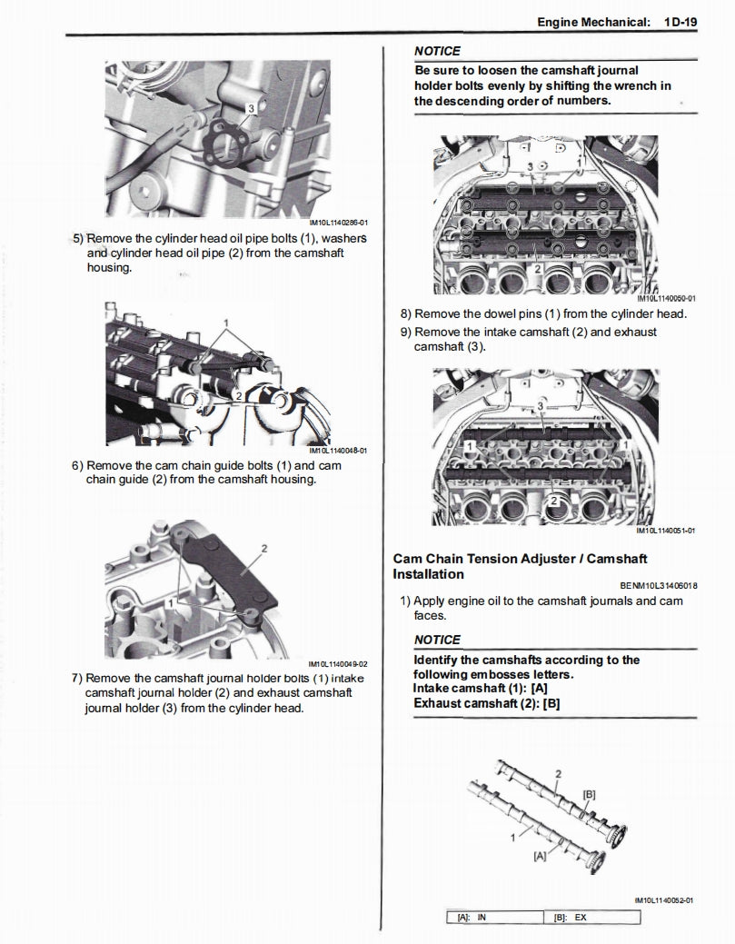 適用於Suzuki 2022 GSX1300R Service Manual Vehicle parts disassembly diagram fault code query vehicle torque data and circuit diagram
