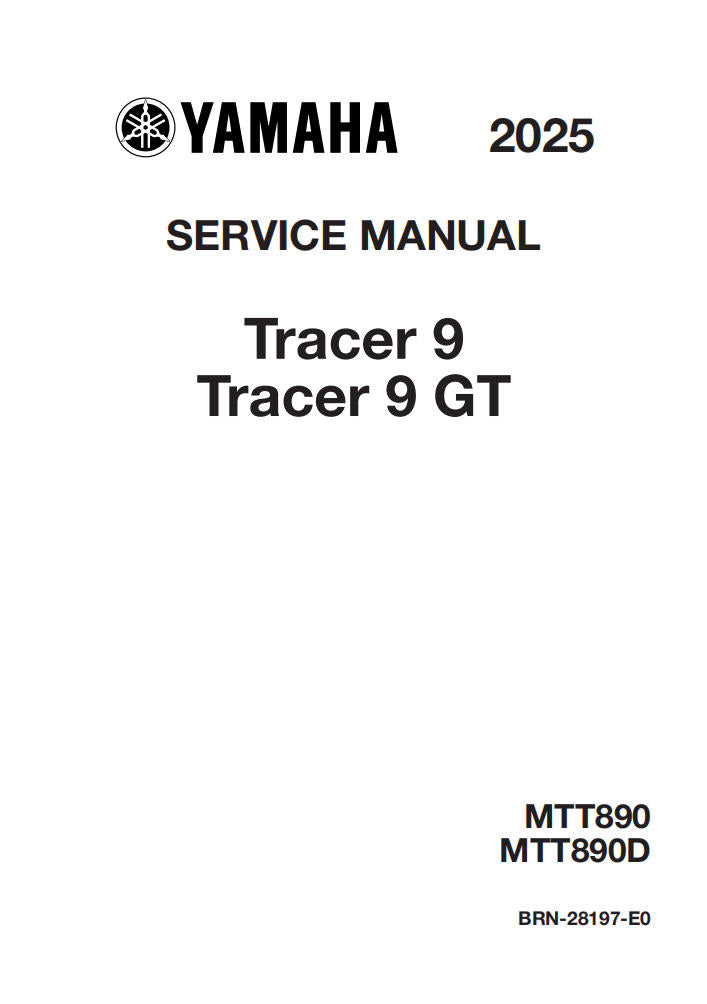 適用於Yamaha 2025 Tracer 900 MTT890 Service Manual 维修手冊資料 英文和简体中文全车线路图故障代码分析扭矩维修DIY工具