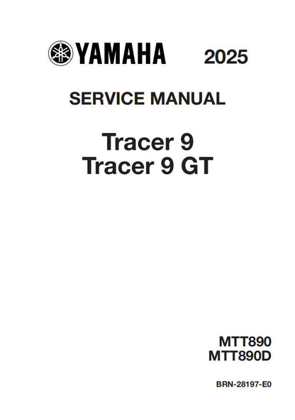 適用於Yamaha 2025 Tracer 900 MTT890 Service Manual 维修手冊資料 英文和简体中文全车线路图故障代码分析扭矩维修DIY工具