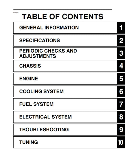 適用於2022 Yamaha WR450F service manual Vehicle parts disassembly diagram fault code query vehicle torque data and circuit diagram