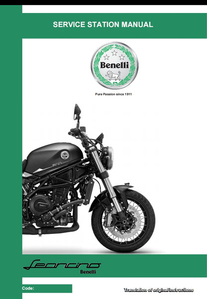 適用於2020 benelli 贝纳利 幼狮800 Leoncino 800 service manual 维修資料全车线路图故障代码分析扭矩维修DIY工具