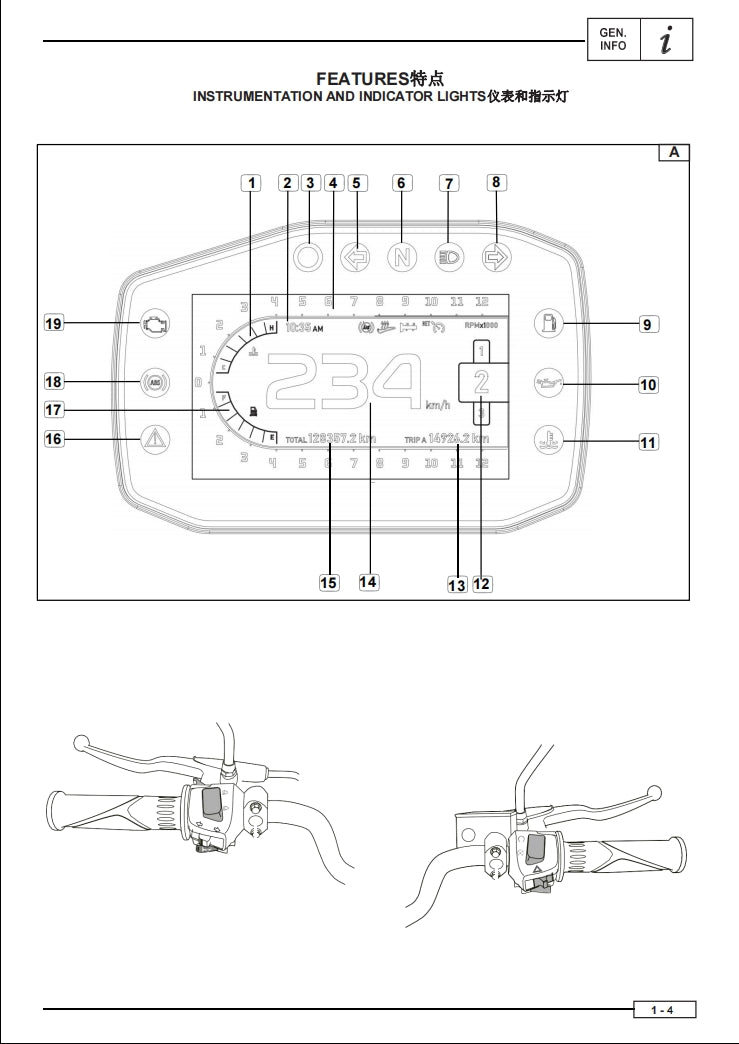 適用於2020 benelli 贝纳利 幼狮800 Leoncino 800 service manual 维修資料全车线路图故障代码分析扭矩维修DIY工具