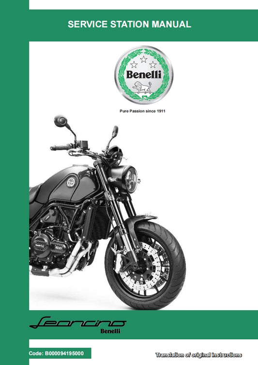 適用於benelli 贝纳利 幼狮500 Leoncino 500 service manual 维修資料全车线路图故障代码分析扭矩维修DIY工具