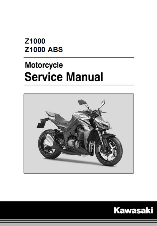 適用於川崎2014年z1000維修參考資料（含英文原文與繁體譯文，含扭矩、電路、故障碼）