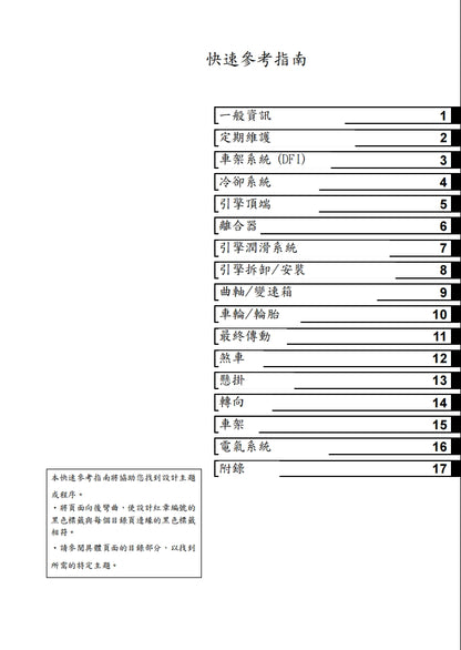 適用於川崎2010年z1000維修參考資料（含英文原文與繁體譯文，含扭矩、電路、故障碼）