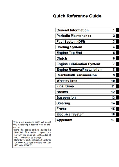 適用於2014 kawasaki Z1000 Service Manual 川崎大蟒蛇维修資料 英文和简体中文全车线路图故障代码分析扭矩维修DIY工具
