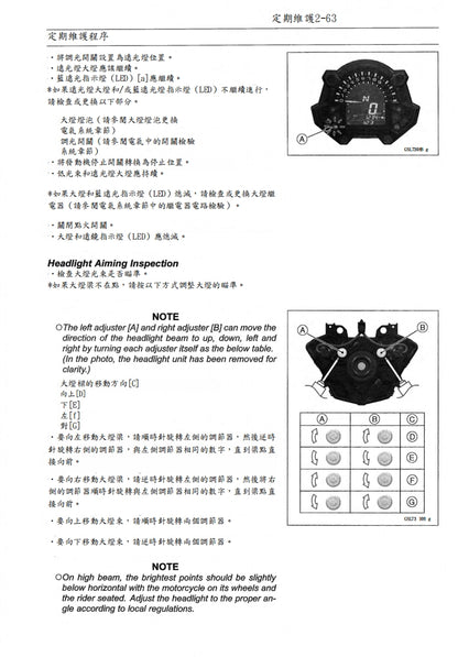 適用於2017-2020川崎z650維修參考資料（含英文原文與繁體譯文，含扭矩、電路、故障碼）