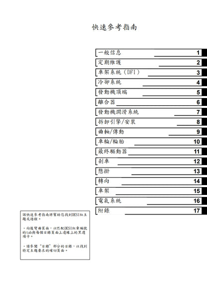 適用於2013年川崎z800維修參考資料（含英文原文與繁體譯文，含扭矩、電路、故障碼）