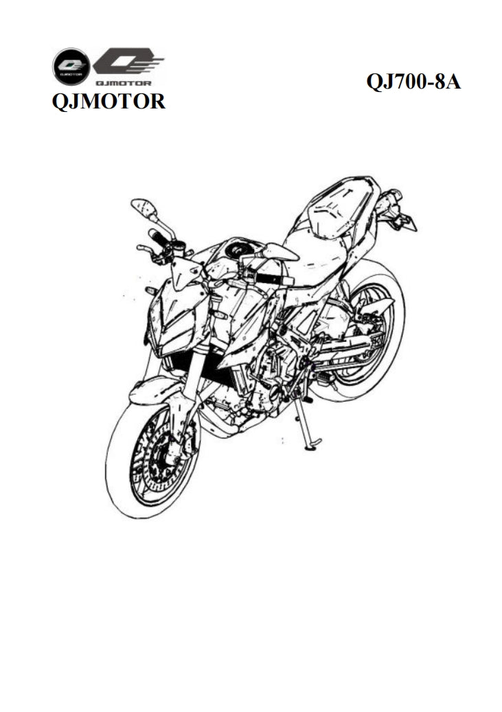 適用於2022 QJMOTO 钱江 QJ700-8A 追700 维修資料简体中文全车线路图零件扭矩表摩托车DIY维修工具