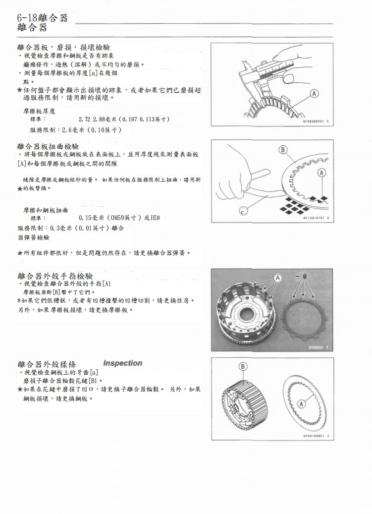 川崎2021-2021年ZX-10R維修參考資料（含英文原文與繁體譯文，含扭矩、電路、故障碼）