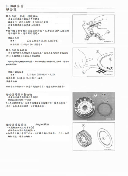 川崎2021-2021年ZX-10R維修參考資料（含英文原文與繁體譯文，含扭矩、電路、故障碼）