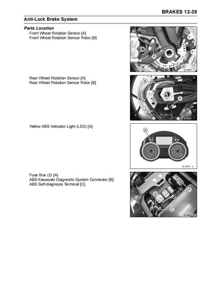 適用於2016 kawasaki zx14r  ZZR1400 service manual 维修資料 英文和简体中文全车线路图故障代码分析扭矩维修DIY工具