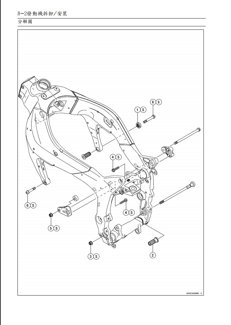 2007川崎ZX-6R維修參考資料（含英文原文與繁體譯文，含扭矩、電路、故障碼）
