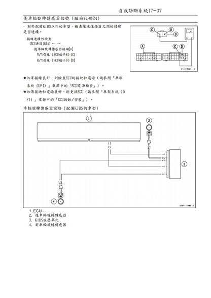 適用於2013川崎zx-6r維修參考資料（含英文原文與繁體譯文，含扭矩、電路、故障碼）