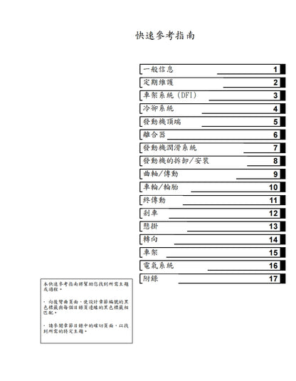 2009 川崎ninja ZX-6R維修參考資料（含英文原文與繁體譯文，含扭矩、電路、故障碼）
