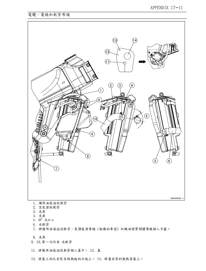 2009 川崎ninja ZX-6R維修參考資料（含英文原文與繁體譯文，含扭矩、電路、故障碼）